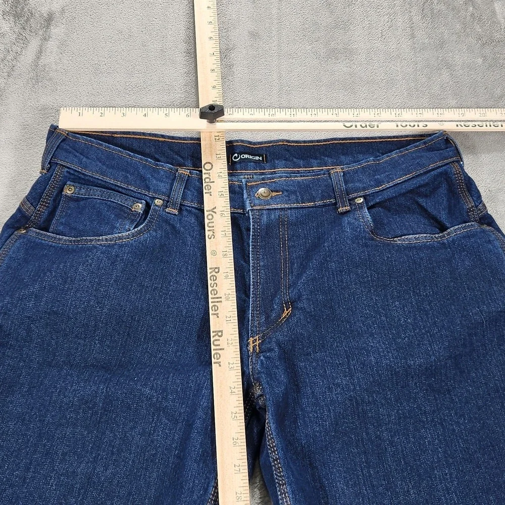 Origin‎ USA Boot Jeans Mens 36x28 Dark Wash Blue Regular Fit Bootcut Denim Pants